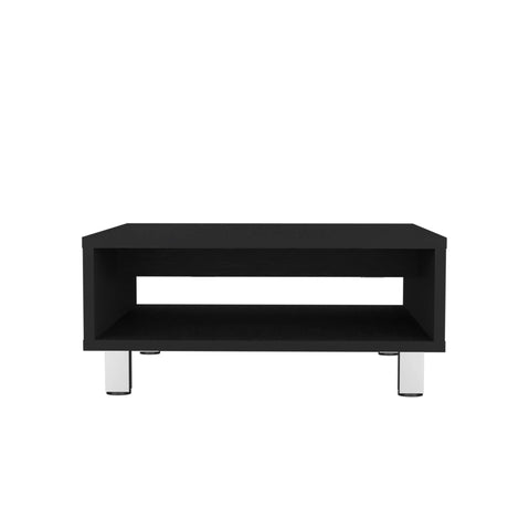 Coffee Table 1 Shelf, 4 Legs - Black - Furniture Home Direct