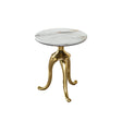 Modern Small Coffee Table With Microcrystalline Stone Top And Carbon Steel Legs - Gold - Furniture Home Direct