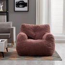 Soft Teddy Fabric Tufted Foam Bean Bag Chair With Teddy Fabric - Furniture Home Direct