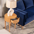 Cabana - Round Cane Storage Side Table - Natural Brown Oak - Furniture Home Direct