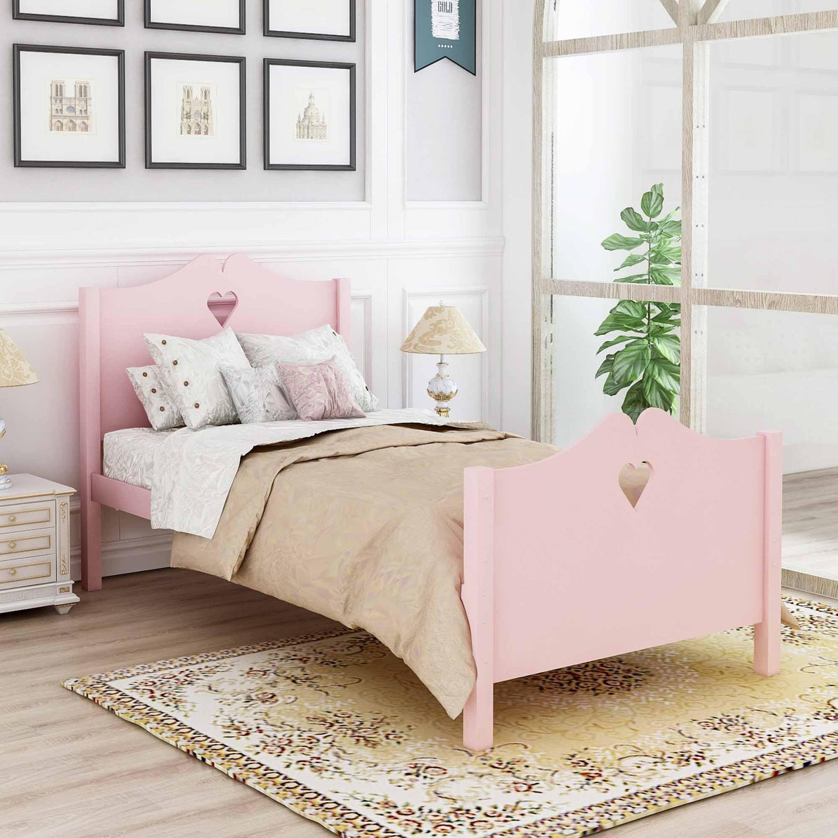 Platform Bed With Slat Support And Headboard And Footboard - Furniture Home Direct