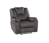 Katrine - 3 Piece Reclining Living Room Set - Charcoal - Furniture Home Direct