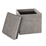 Rockwood - Upholstered Cube Storage Ottoman With Tray - Furniture Home Direct