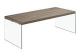 Coffee Table Rectangular For Living Room Clear Tempered Glass - Furniture Home Direct