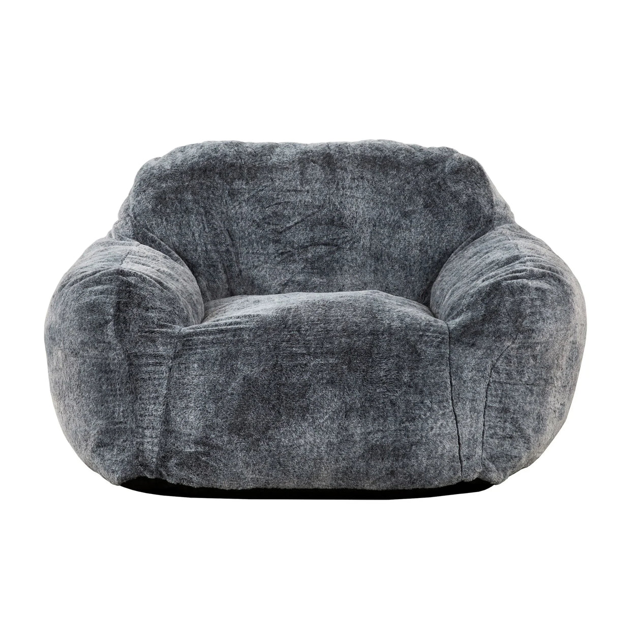 Living Room Bean Bag Sofa Chair With Memory Foam Fillings, Soft Upholstered Bean Bag Armchair - Black / Gray - Furniture Home Direct
