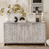 Accent Cabinet Farmhouse Style 4 Door Wooden Cabinet Sideboard Buffet Server Cabinet Storage Cabinet, For Living Room, Entryway, Hallway, Office, Kitchen And Dining Room - Furniture Home Direct
