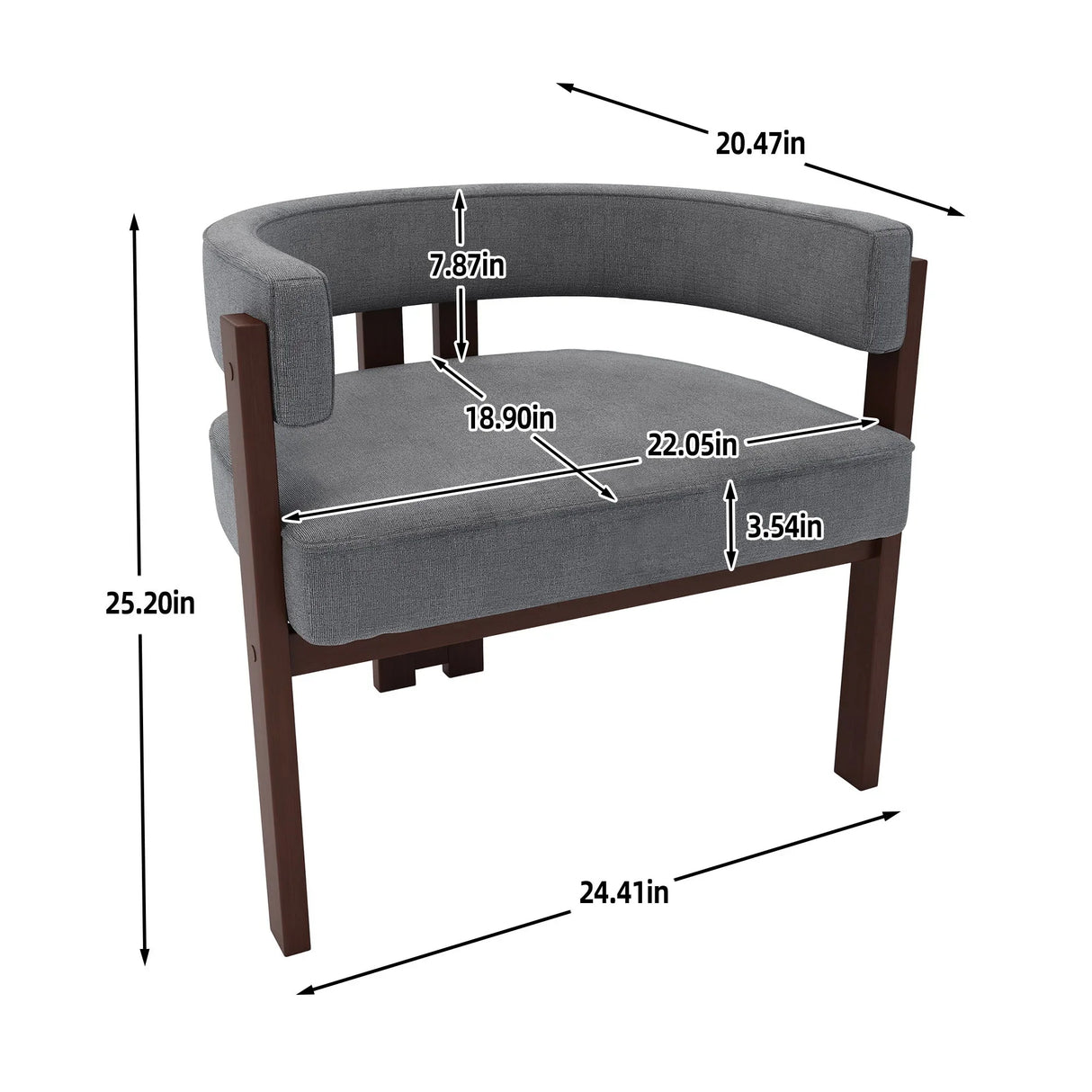 Modern Accent Teddy Upholstered Armchair - Furniture Home Direct