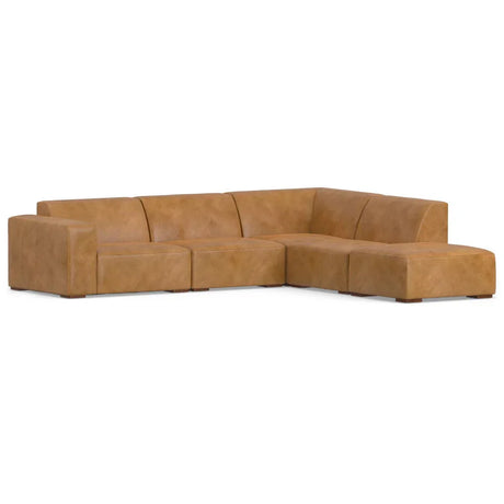 Rex - Handcrafted Sectional Sofa And Ottoman - Furniture Home Direct
