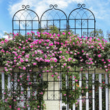 Metal Garden Rustproof Trellis For Climbing Plants Outdoor Flower Support - Furniture Home Direct