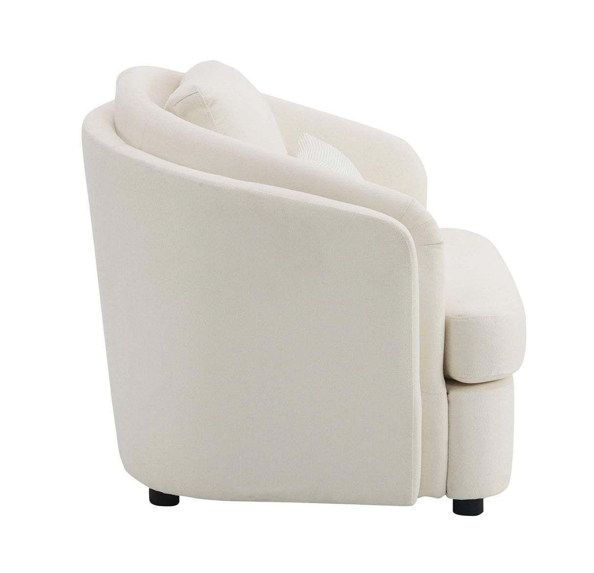 Mariko - Linen 3 Pieces Living Room Set - Beige - Furniture Home Direct