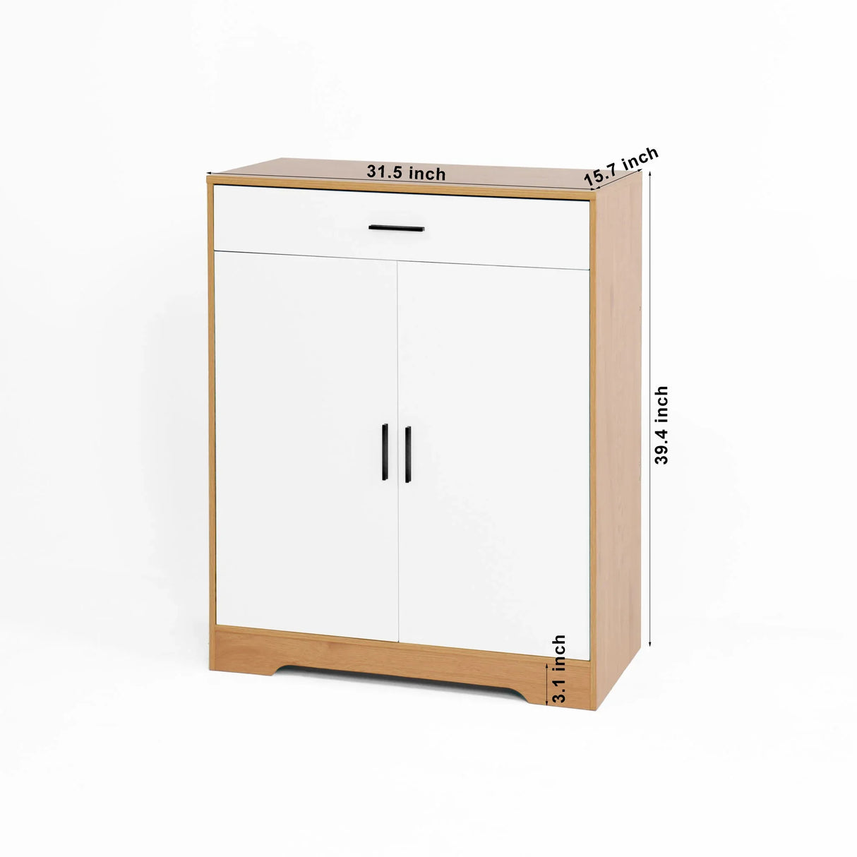 Freestanding Wooden Shoe Cabinet, 4 Tier Organizer With Drawer - Furniture Home Direct