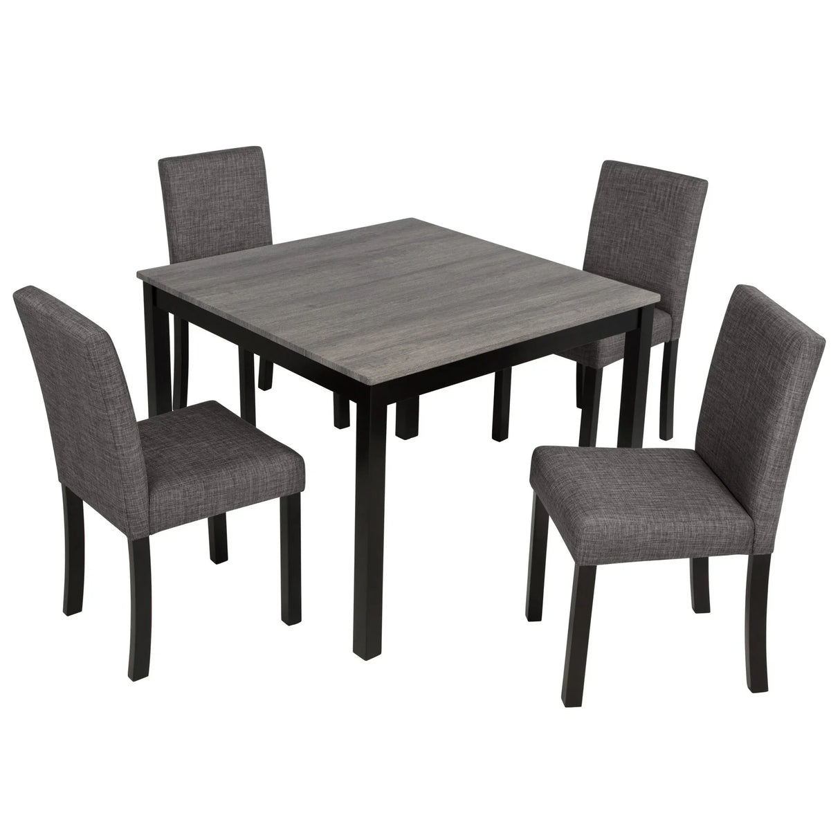 Modern Dining Table Set With Upholstered Chairs For Dining Room - Furniture Home Direct