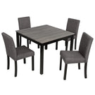 Modern Dining Table Set With Upholstered Chairs For Dining Room - Furniture Home Direct