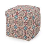 Amelia - Handcrafted Fabric Pouf, Rustic Elegance - Multicolored - Furniture Home Direct