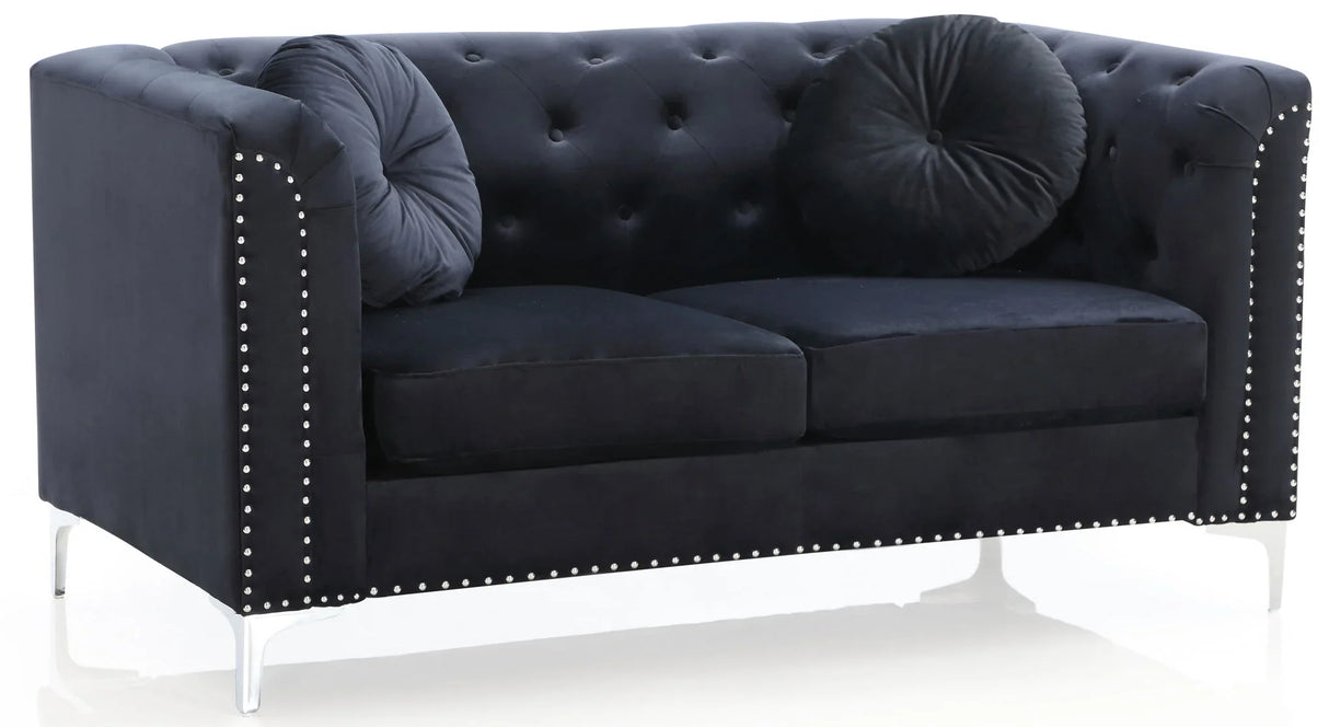 Stylish Sloped Arm Loveseat - Furniture Home Direct