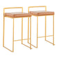 Fuji - Contemporary / Glam Design Counter Stool (Set of 2) - Furniture Home Direct