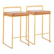 Fuji - Contemporary / Glam Design Counter Stool (Set of 2) - Furniture Home Direct