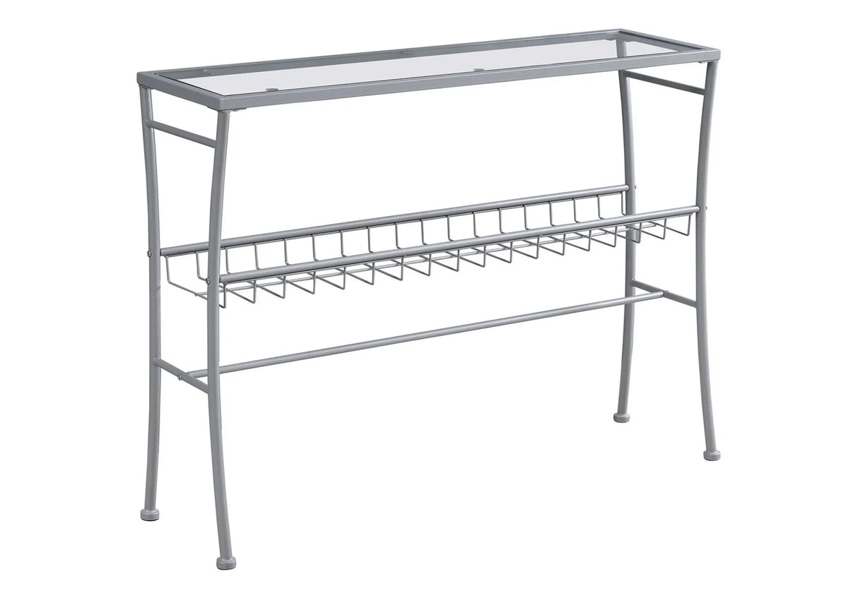Accent Console Table For Entryway, Contemporary & Modern - Silver - Furniture Home Direct