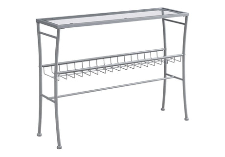 Accent Console Table For Entryway, Contemporary & Modern - Silver - Furniture Home Direct