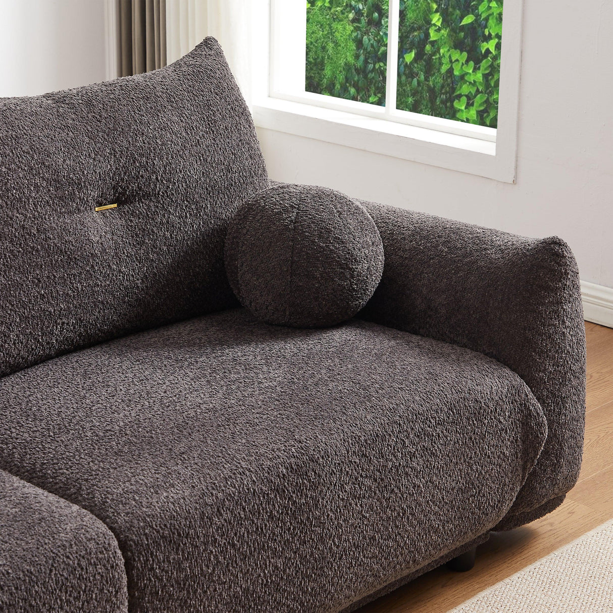 2 Piece Living Room Set with Throw Pillows - Gray - Furniture Home Direct