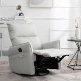 360° Modern Small Rocking Swivel Recliner Chair With Side Pocket - Furniture Home Direct