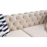 Chesterfield - Modern Tufted Velvet Living Room Sofa, 84.25''W Couch - Furniture Home Direct
