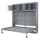 Murphy Modern Bed With Top Cabinets For Space Saving And Comfort