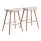 Saddle - Contemporary Counter Stool (Set of 2) - Furniture Home Direct