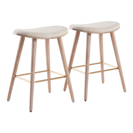 Saddle - Contemporary Counter Stool (Set of 2) - Furniture Home Direct