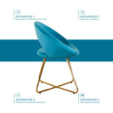 Modern Accent Velvet Lounge Chair - Furniture Home Direct