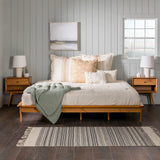 Mid-Century Modern Solid Wood Platform Bed Frame - Furniture Home Direct