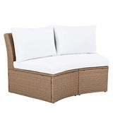 Semi-Circle Outdoor Sectional Set - Furniture Home Direct