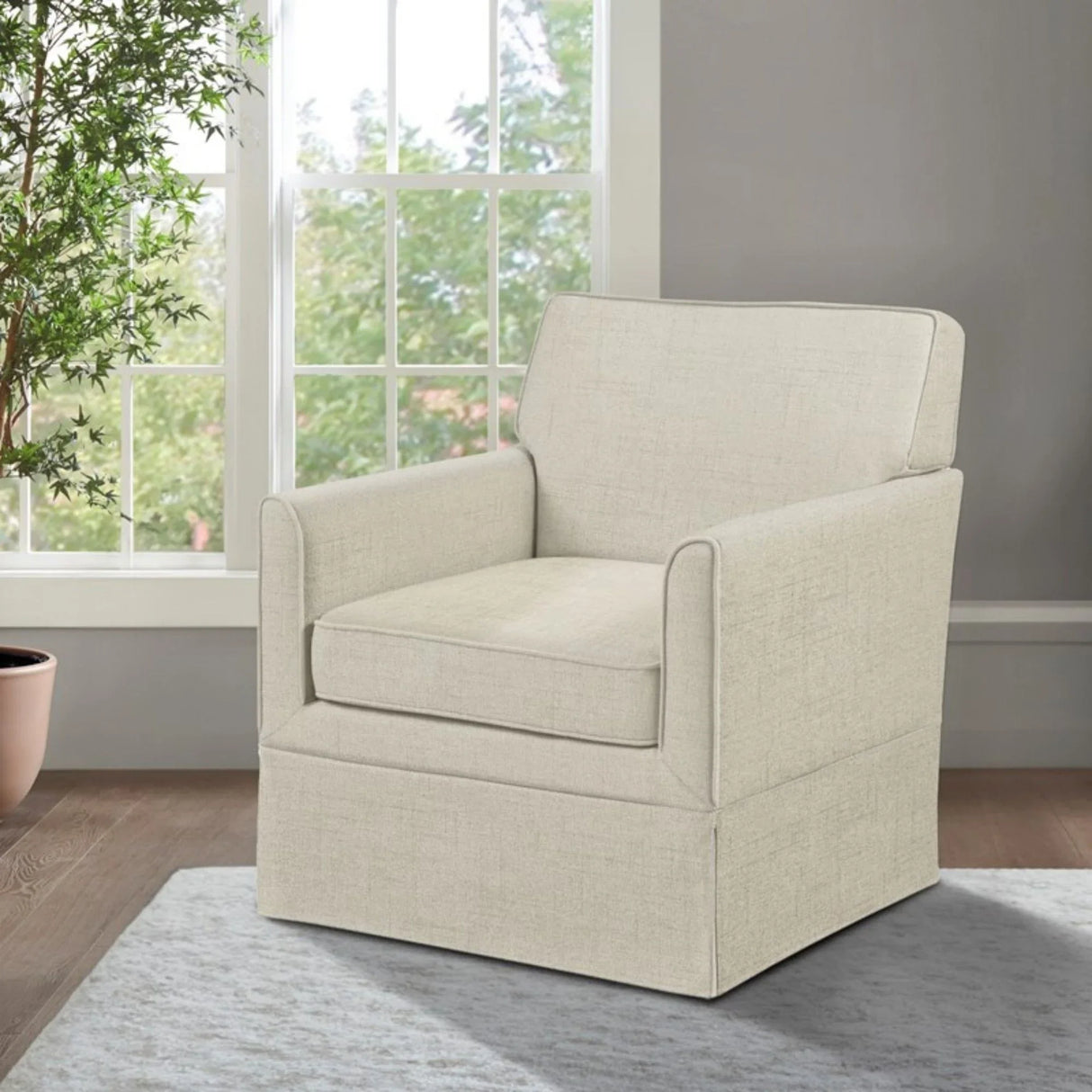 Timeless - Accent Armchair With Classic Track Arm Silhouette And Skirted Base - Furniture Home Direct