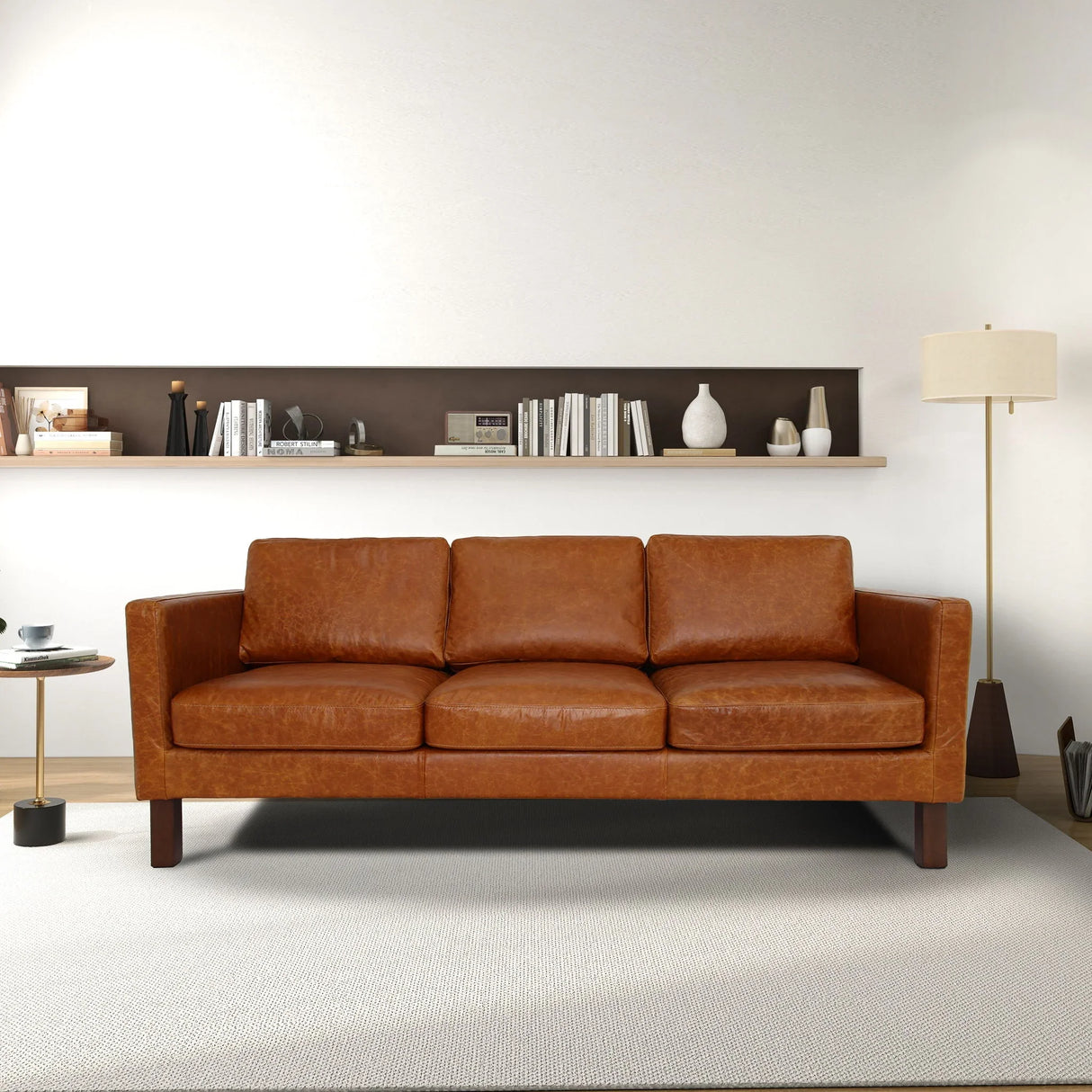 Memphis - Waxy Sofa - Cognac - Furniture Home Direct