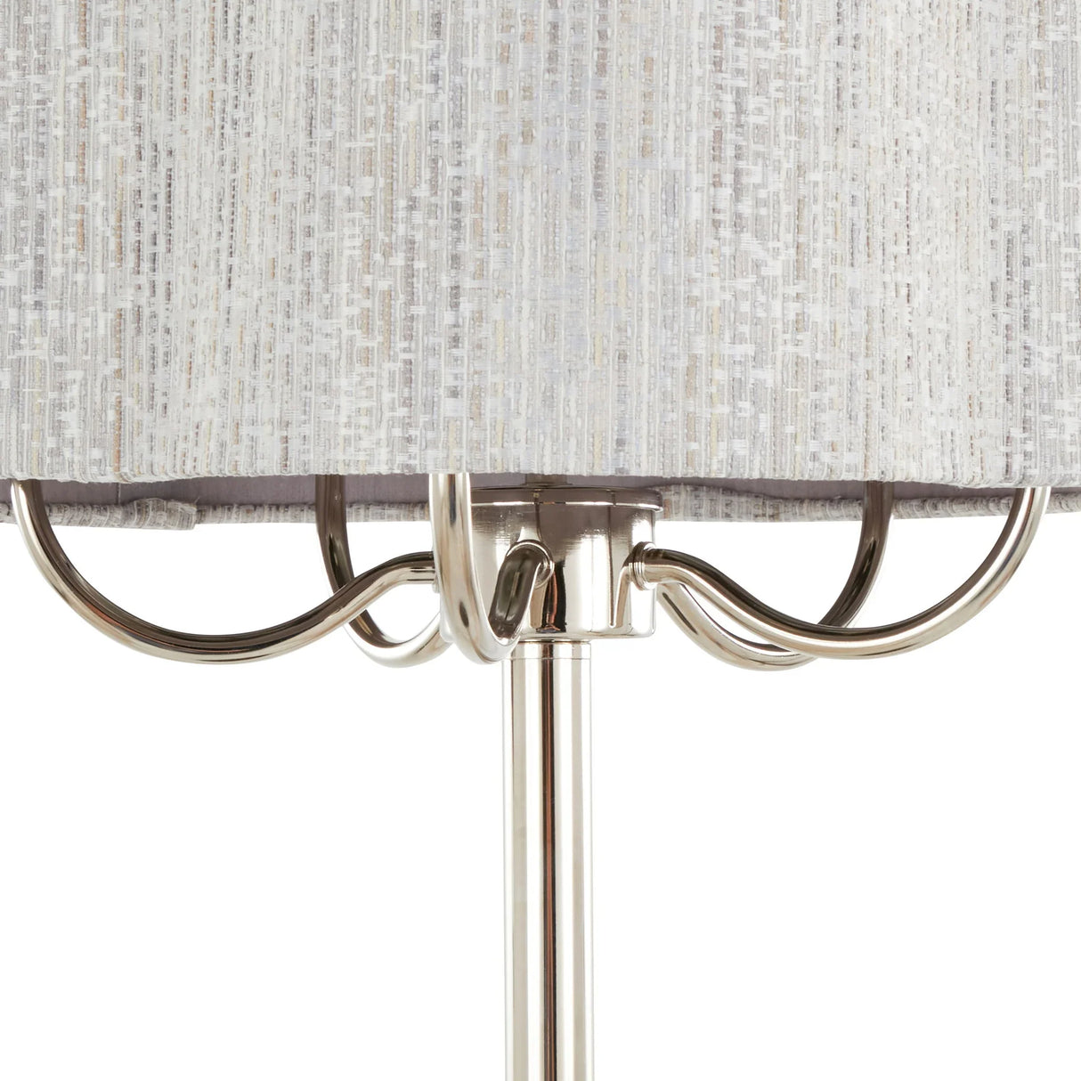 Lily - Contemporary Table Lamp - Polished Nickel / Gray - Furniture Home Direct
