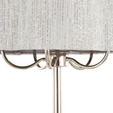 Lily - Contemporary Table Lamp - Polished Nickel / Gray - Furniture Home Direct