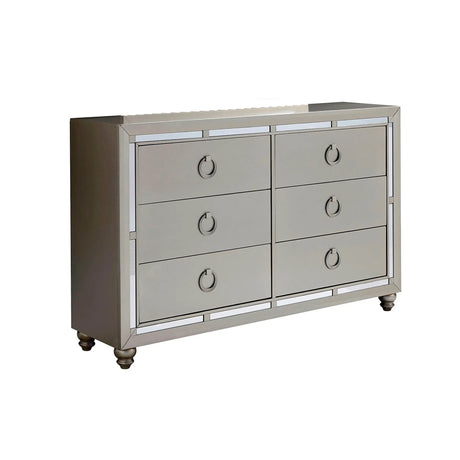 Chloe - Dresser - Gemstone Silver - Furniture Home Direct