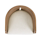 Lilith - Curved Upholstered Dining Chair, Stain Resistant High - White Pepper - Furniture Home Direct