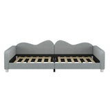 Upholstered Daybed, Sherpa Fabric Sofabed With Cloud-Shaped Backrest - Furniture Home Direct