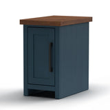 Nantucket - Chairside Table - Blue Denim, Whiskey - Furniture Home Direct