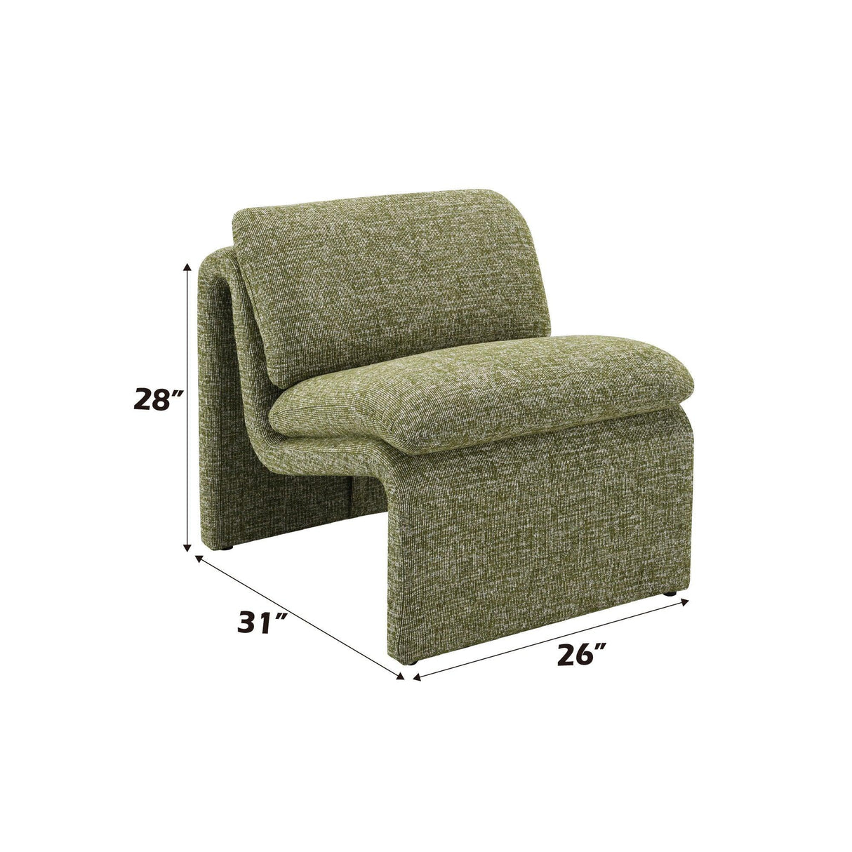 Jaeda - Innovative Elegance Accent Chair In Curved Shape - Furniture Home Direct