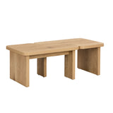 Coffee Table Wood Detachable Two Piece Living Room Oak - Furniture Home Direct