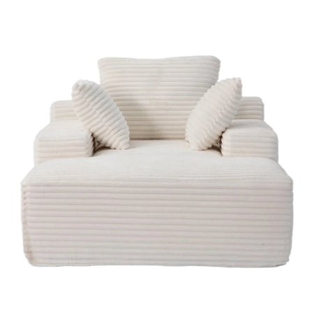 Oversized Chaise Lounge Chair Cozy Cloud Couch With 3 Throw Pillows And Wide Armrest - Furniture Home Direct
