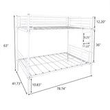 Space Saving Bunk Bed With Metal Frame And Ladder - Furniture Home Direct