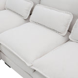 Sectional Sofa Modern U Shaped Chenille Seats 6 White - Furniture Home Direct