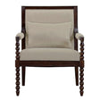Philippe - Accent Arm Chair With Backrest - Beige / Brown - Furniture Home Direct