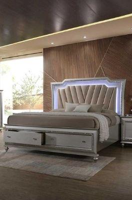 Kaitlyn - Bed With LED & Storage - Furniture Home Direct