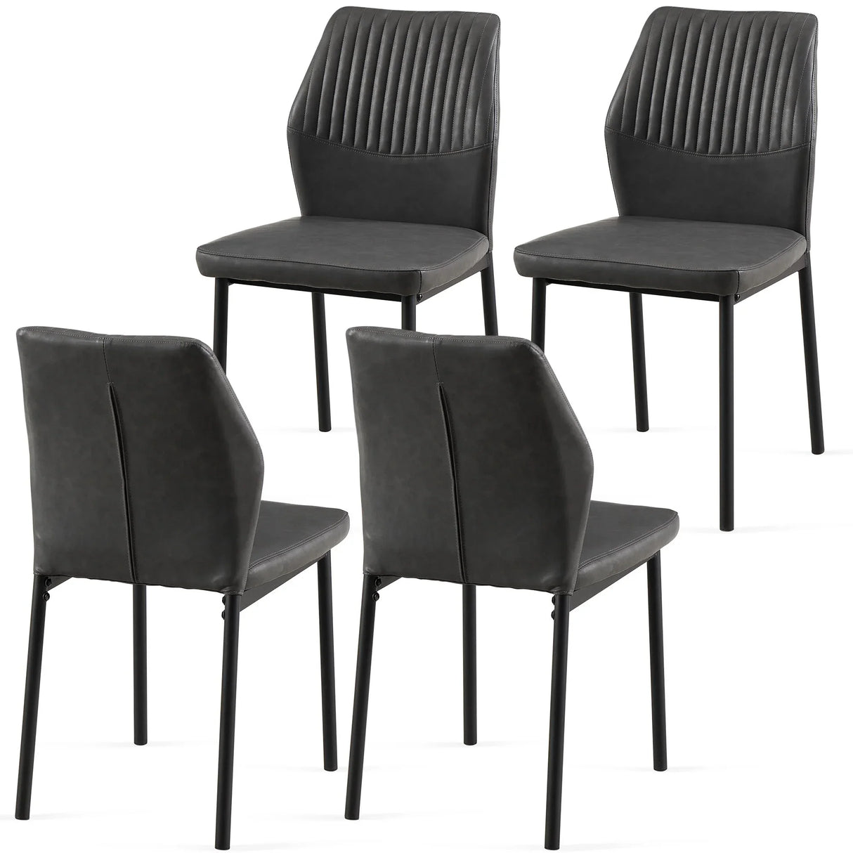 Dining Chairs Living Room Chair Modern Kitchen Armless Side Chair With Metal Legs - Furniture Home Direct
