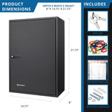 Adjustable Key Cabinet With Combination Lock - Furniture Home Direct
