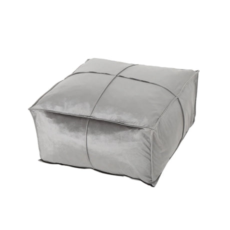 Nati - Square Pouf Ottoman And Floor Cushion - Smoke - Furniture Home Direct